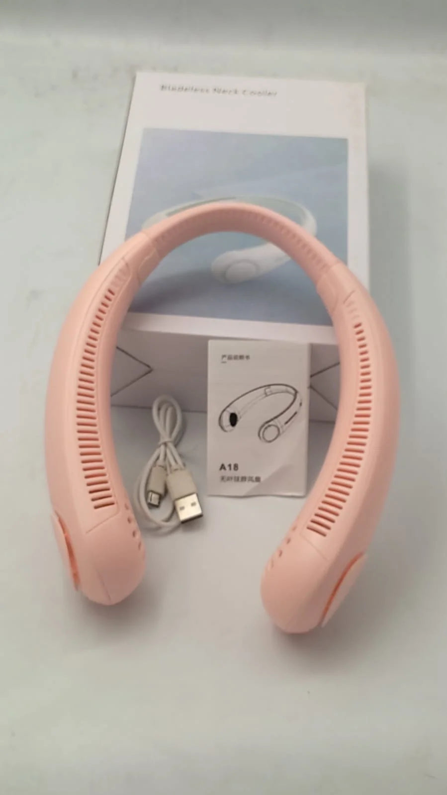 Vaneless Neck Hanging Fan – Bladeless Portable Cooling Fan