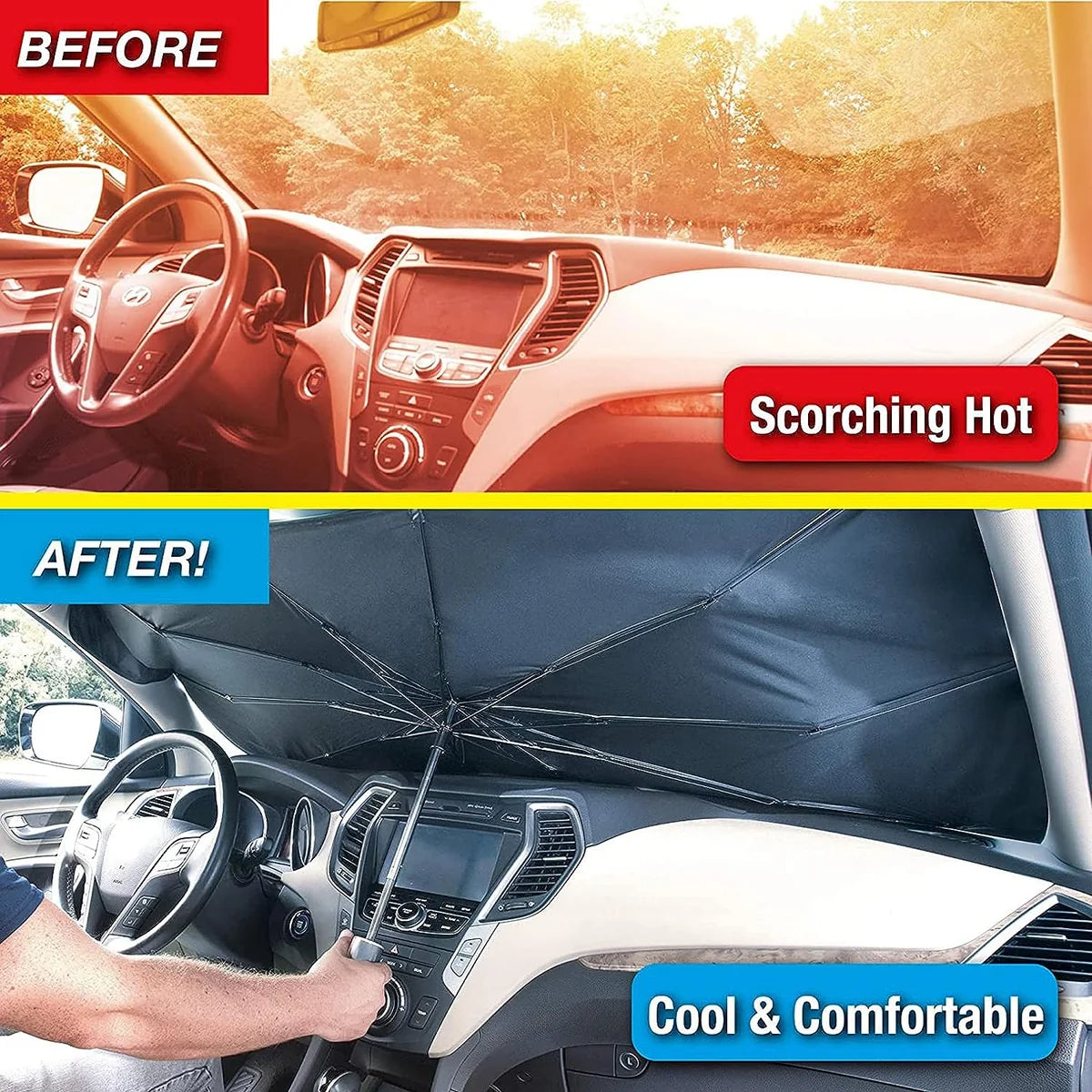 Car Windshield Sun Shade – Foldable UV Protector