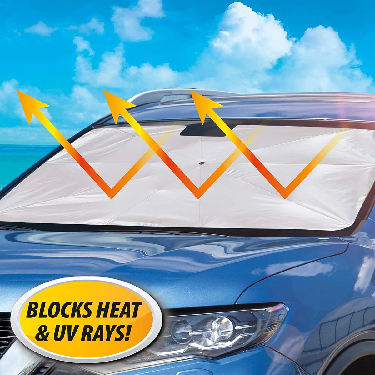 Car Windshield Sun Shade – Foldable UV Protector