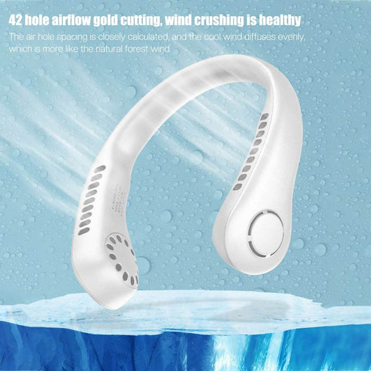 Vaneless Neck Hanging Fan – Bladeless Portable Cooling Fan