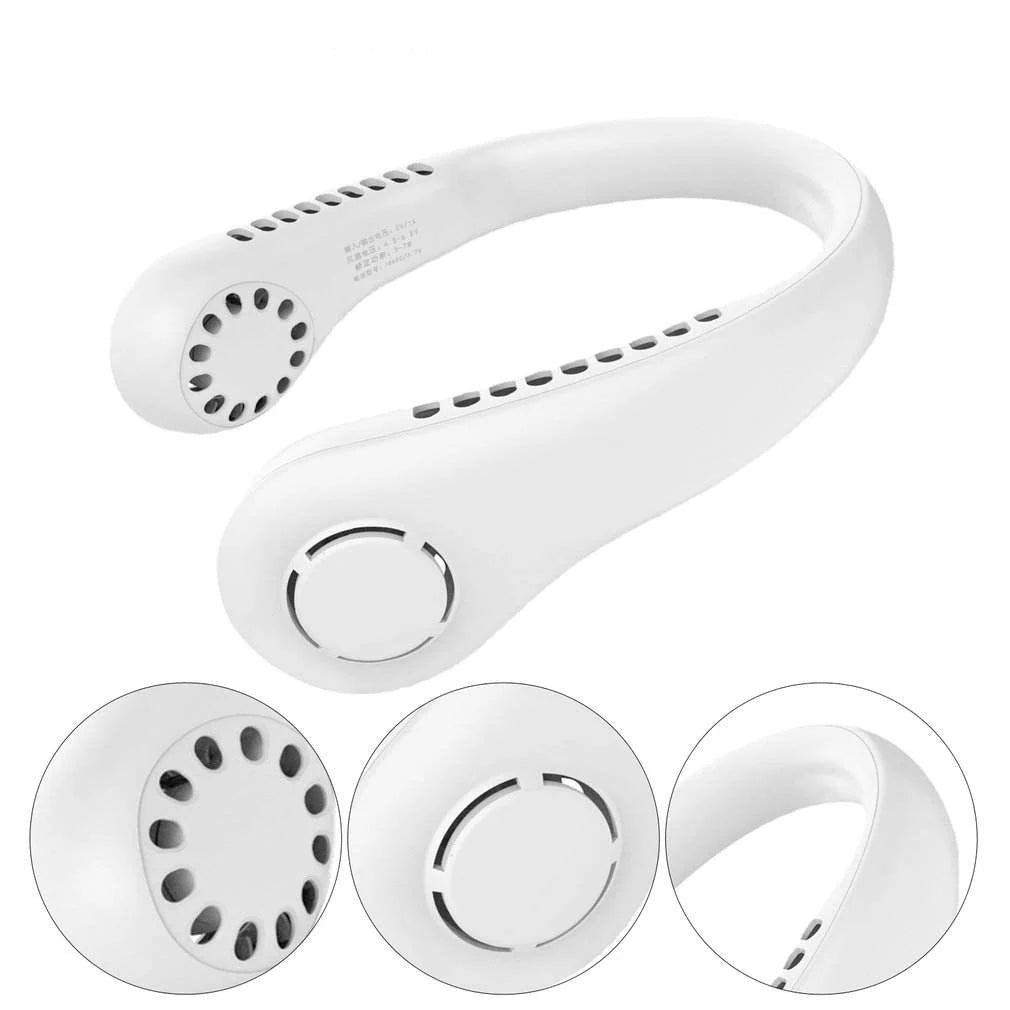Vaneless Neck Hanging Fan – Bladeless Portable Cooling Fan