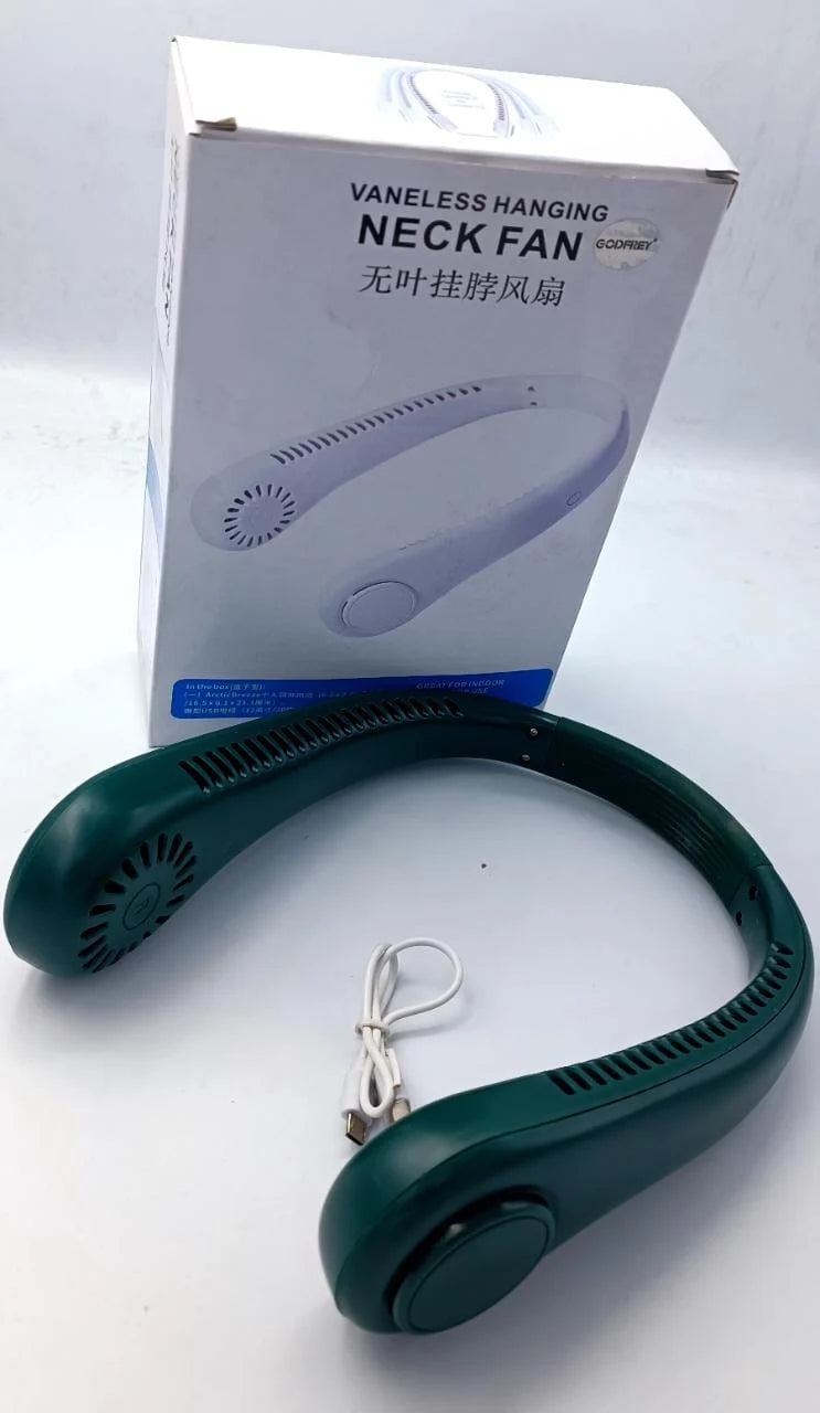 Vaneless Neck Hanging Fan – Bladeless Portable Cooling Fan